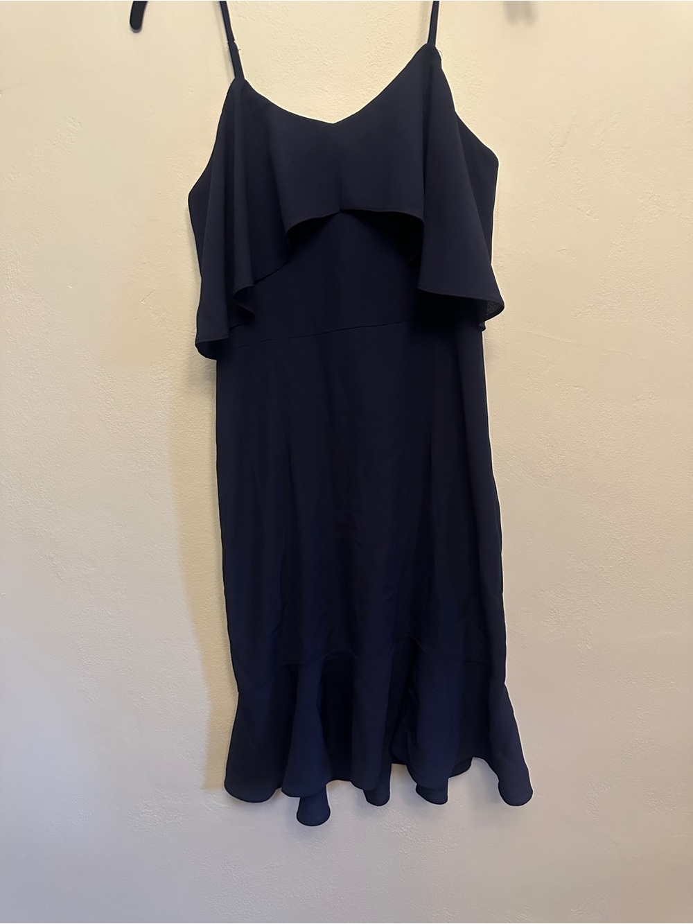 *Like New* Leith Navy Ruffle Midi Slip Dress Size SM